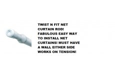 TWIST & FIT TENSION  NET ROD WHITE