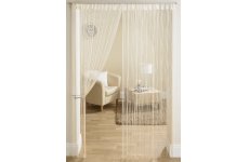 PLAIN CREAM VANILLA STRING PANEL: 95CM WIDE x 200cm drop price is per pair