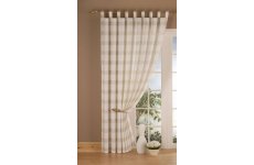 LINEN CHECK CREAM PANEL:150CM