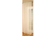 QUARTZ CREAM VOILE PANEL: 132CM WIDE