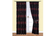 KNIGHTSBRIDGE RED BELFIELD CURTAINS:please note these are now discontinued please ring before placin