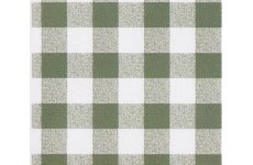 GINGHAM GREEN PVC TABLECOVERING JUSTWIPE: priced per metre