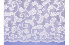 BRUGES WHITE NET CURTAIN: priced per metre