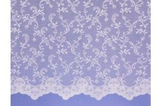 JASMINE WHITE  NET CURTAIN:PRICED PER METRE please note discontinued design limited stock