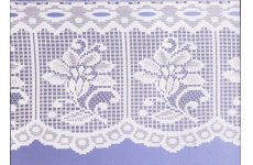 JENNY White CAFE CURTAIN: priced per metre