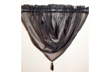 PLAIN VOILE SWAG BLACK: