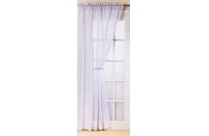 FR TREATED VOGUE CRUSHED VOILE  WHITE or CREAM  VOILE PANEL: