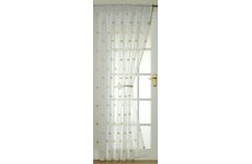 MAYFAIR WHITE/LIME VOILE PANEL