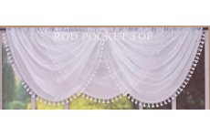 VOILE MACRAME LACE PELMET SWAG PRICE EACH