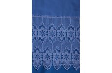 HAZELWHITE MACRAME BASE  EMBROIDERED VOILE