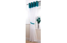 SIENA WHITE/TEAL VOILE EYELET TOP