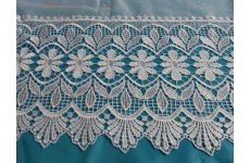 Zoe Macrame White Voile Net Curtain