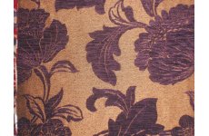 OPULENCE FLORAL FABRIC AUBERGINE