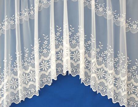 Karen White Jardiniere Princess Kate Range Net Curtain 2 Curtains
