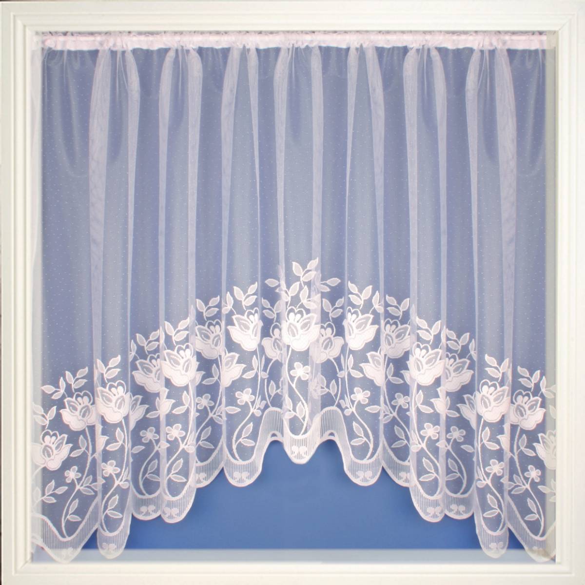 Salisbury White Jardiniere Net Curtain 2 Curtains