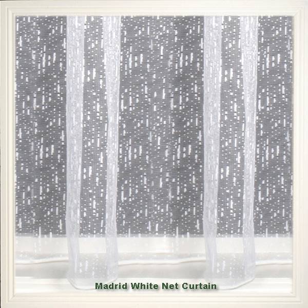 MADRID WHITE NET CURTAIN priced per metre please note very limited stock left discontinued