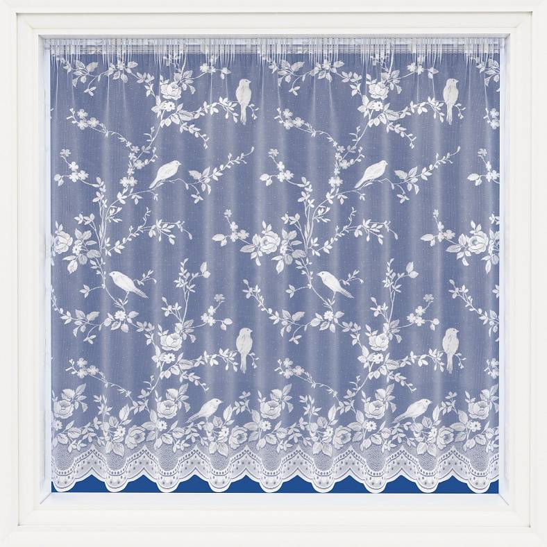 SUMMER GARDEN WHITE NET CURTAIN Net Curtain 2 Curtains